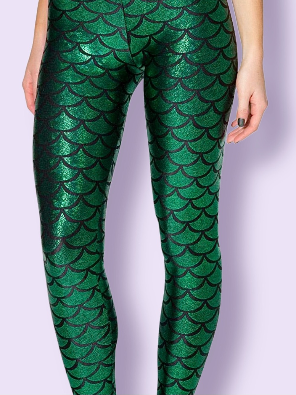 BlackMilk Mermemerald Leggings S Mermaid Emerald Metallic Green Fish Scales